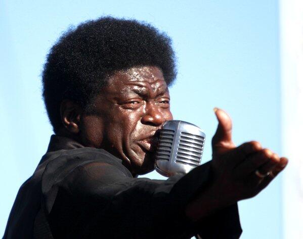Charles Bradley performs during the first day of FYF Fest at Los Angeles State Historic Park.