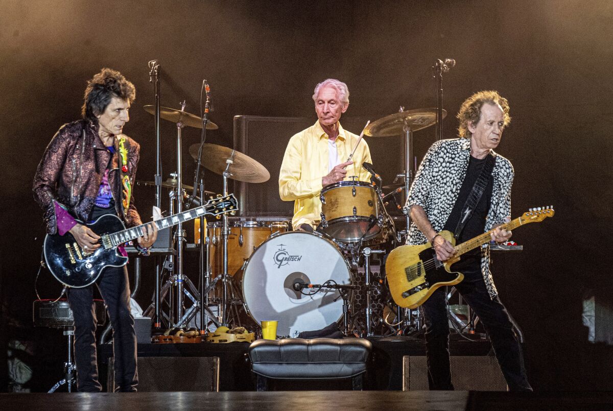 The Rolling Stones' Ronnie Wood, Charlie Watts and Keith Richards in 2019 in New Orleans 