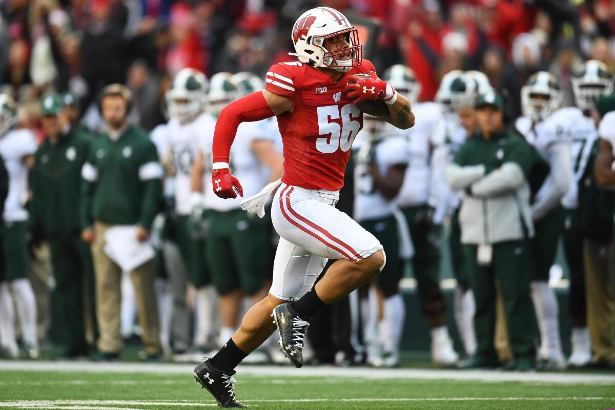 Wisconsin linebacker Zack Baun.