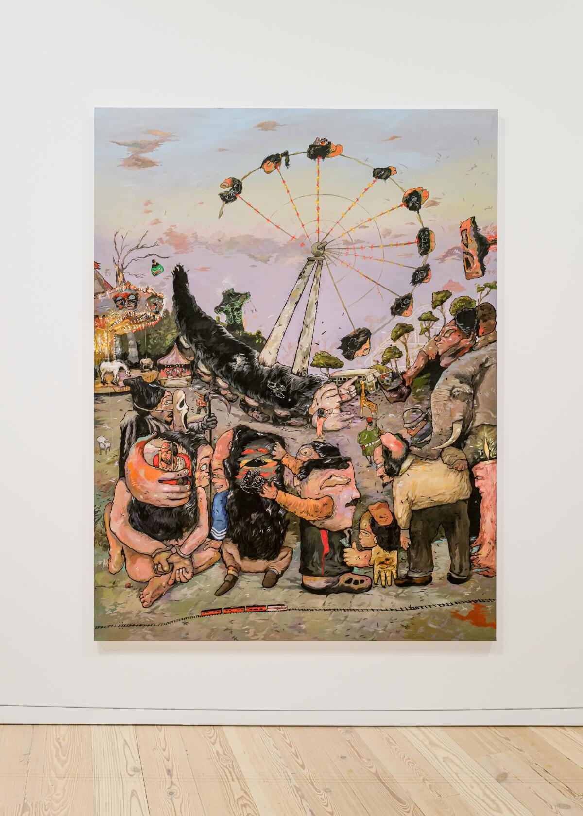 Uma pintura em um museu.