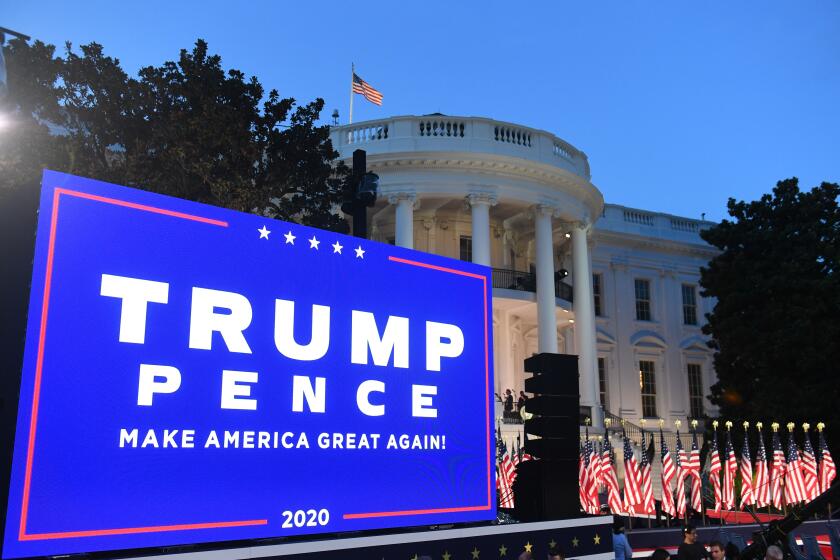 The South Lawn of the White House is pictured ahead of US President Donald Trump's acceptance speech for the Republican Party nomination for reelection during the final day of the Republican National Convention in Washington, DC on August 27, 2020. (Photo by SAUL LOEB / AFP) (Photo by SAUL LOEB/AFP via Getty Images)