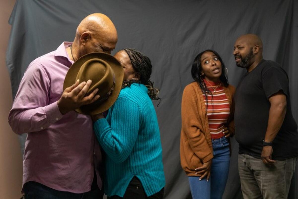 Actors Victor Morris, left, Milena (Sellers) Phillips, Deja Fields and Durwood Murray