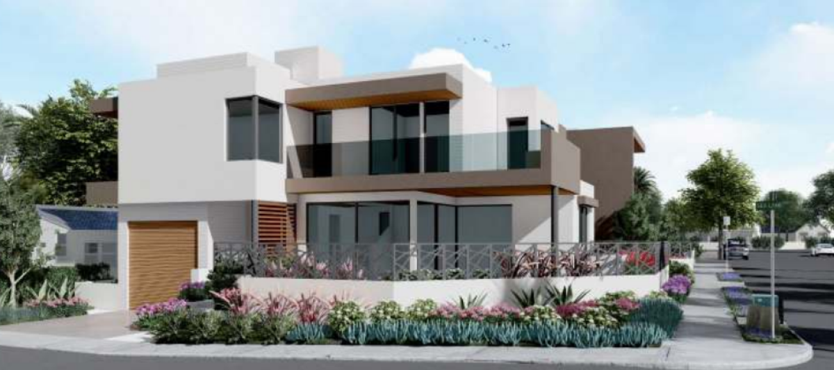 A rendering shows the Bellava residence project planned for 7306 Draper Ave.