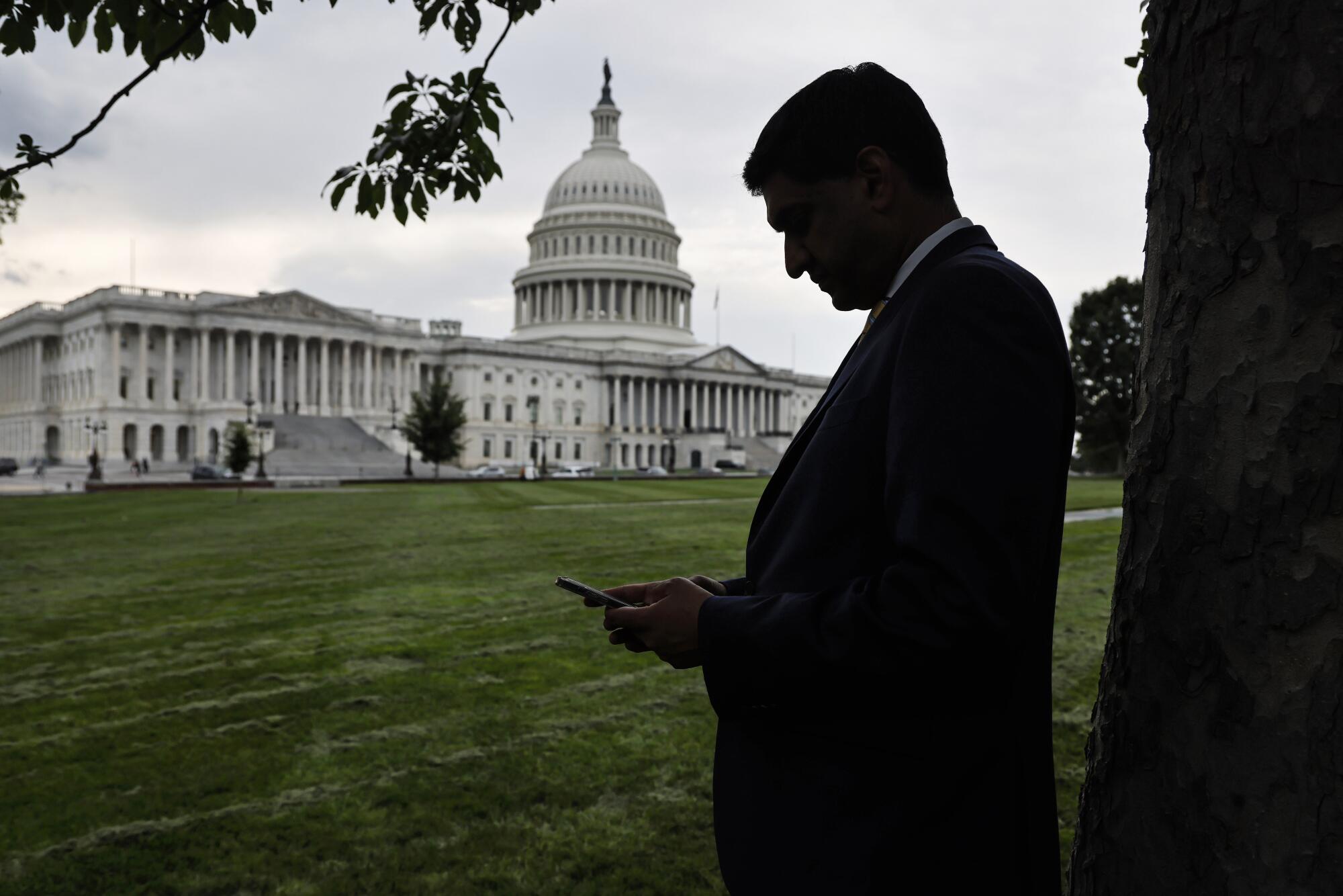 Congressman Ro Khanna, (D) of California, during a portrait session on the East Front 
