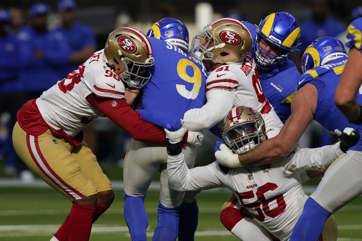 Rams host 49ers again in NFC championship game showdown - The San Diego  Union-Tribune