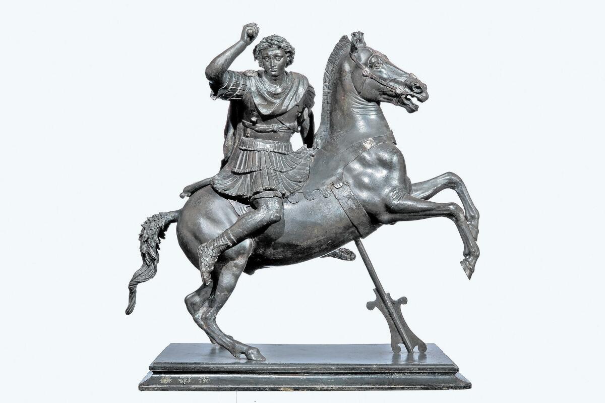 A statue of Alexander the Great is among the prized pieces in “Power and Pathos: Bronze Sculpture of the Hellenistic World” at the Getty Center in Brentwood.