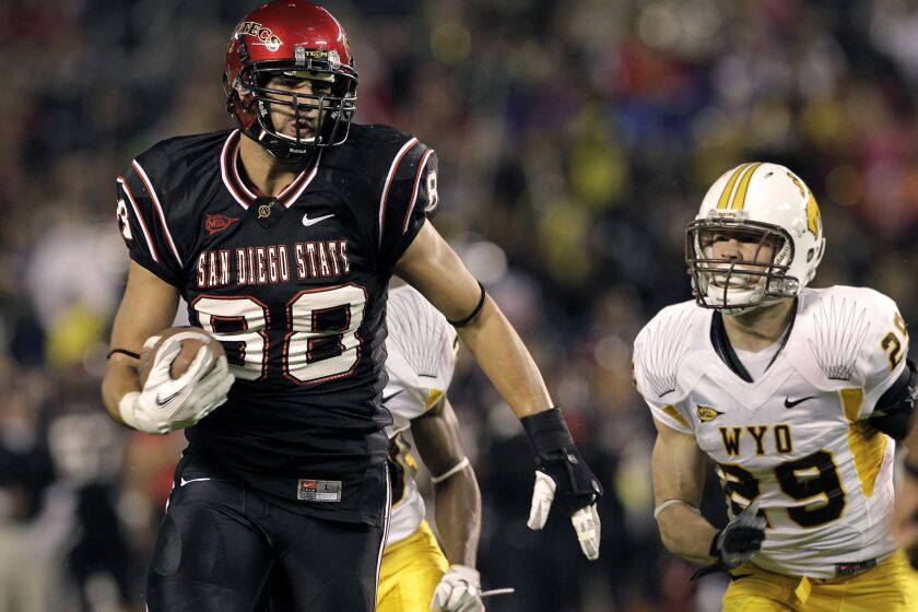 Gavin Escobar was a standout tight end at San Diego State from 2009-12 before embarking on a six-year NFL career.