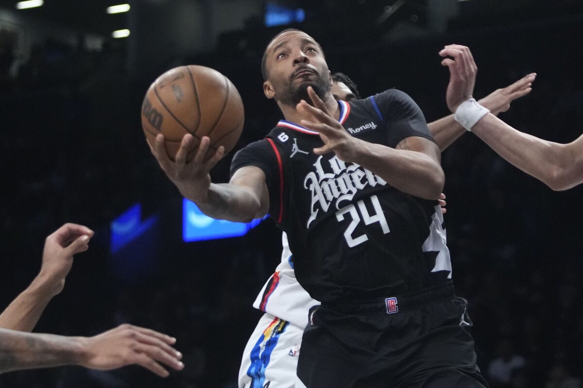 Clippers' Norman Powell during the second half against the Brooklyn Nets.