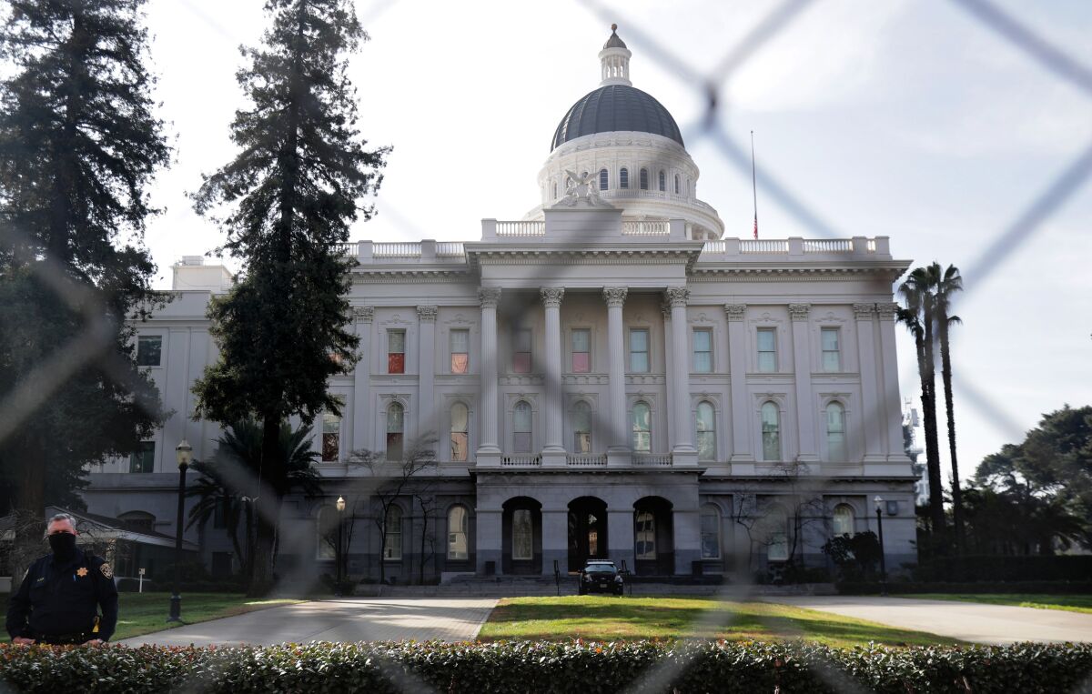 The California state Capitol in Sacramento