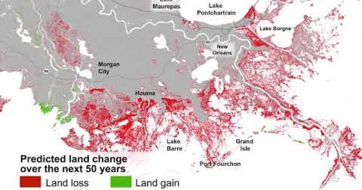 Losing land in Louisiana Los Angeles Times