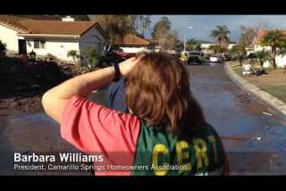 Homes in Camarillo Springs, Calif., hit by mud, debris after storm