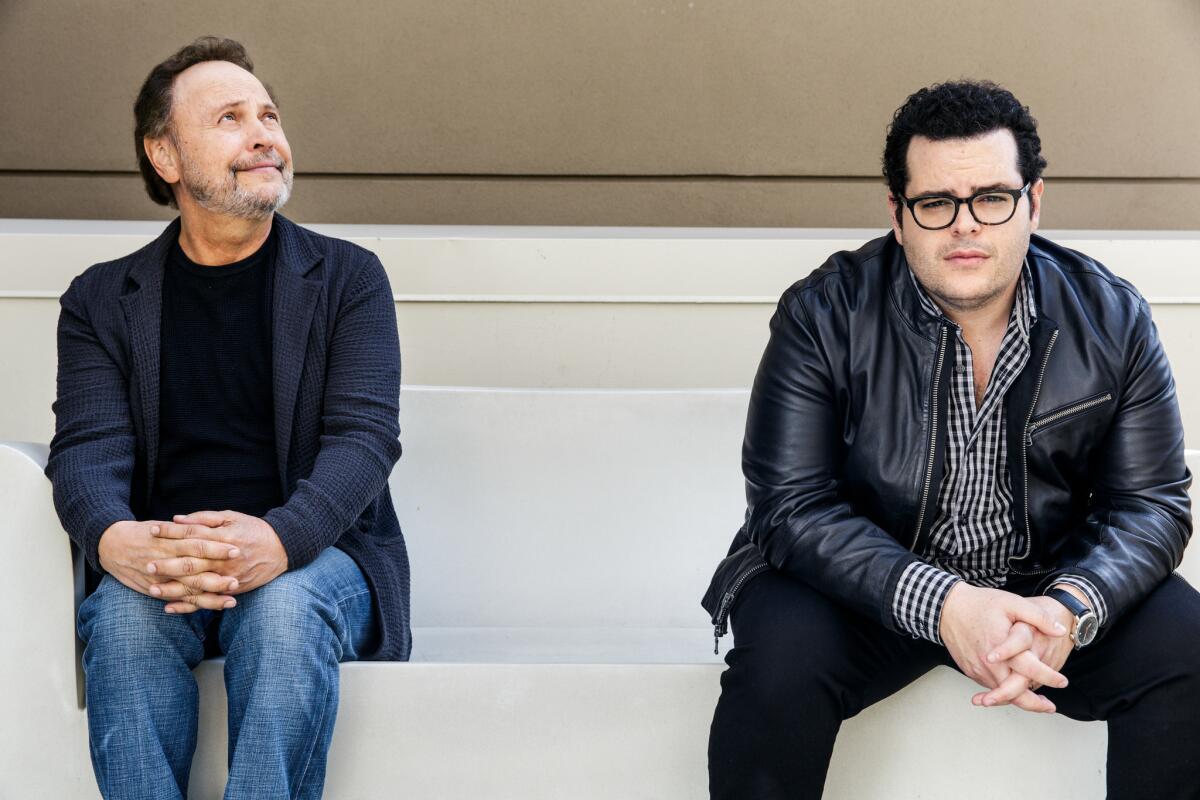 Billy Crystal, left, and Josh Gad starred in "The Comedians."