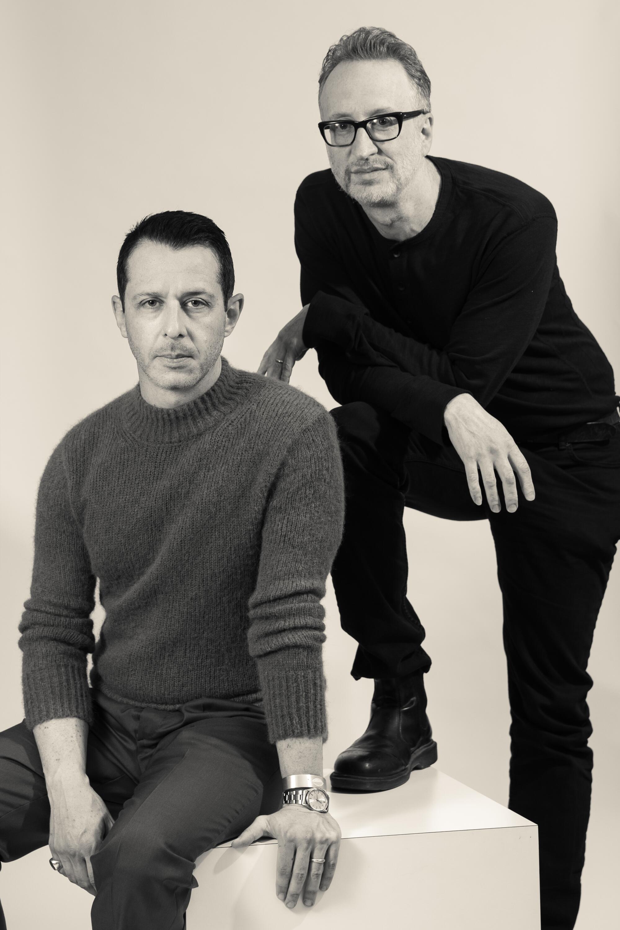 Jeremy Strong and James Gray photographed for Calendar on October 7, 2022 in Los Angeles, CA. 