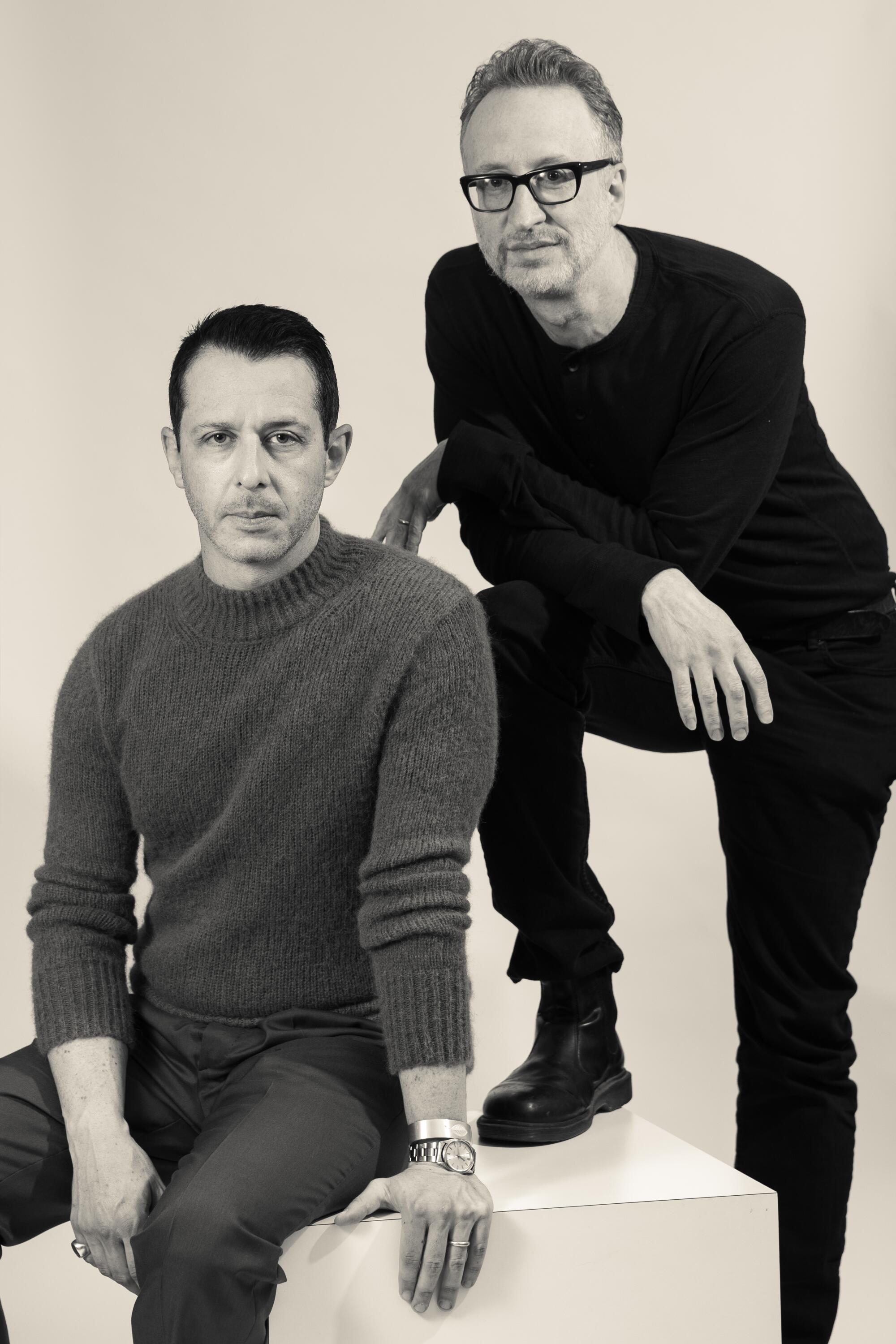 Jeremy Strong and James Gray photographed for Calendar on October 7, 2022 in Los Angeles, CA.
