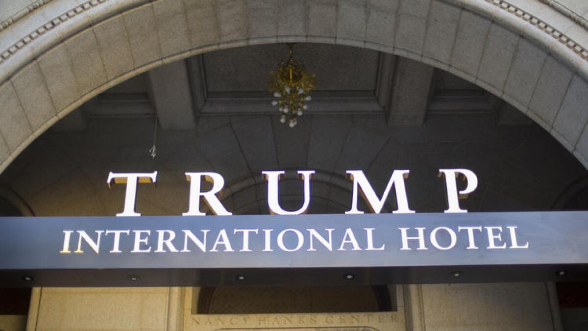 The Trump International Hotel at the Old Post Office building in in downtown Washington.