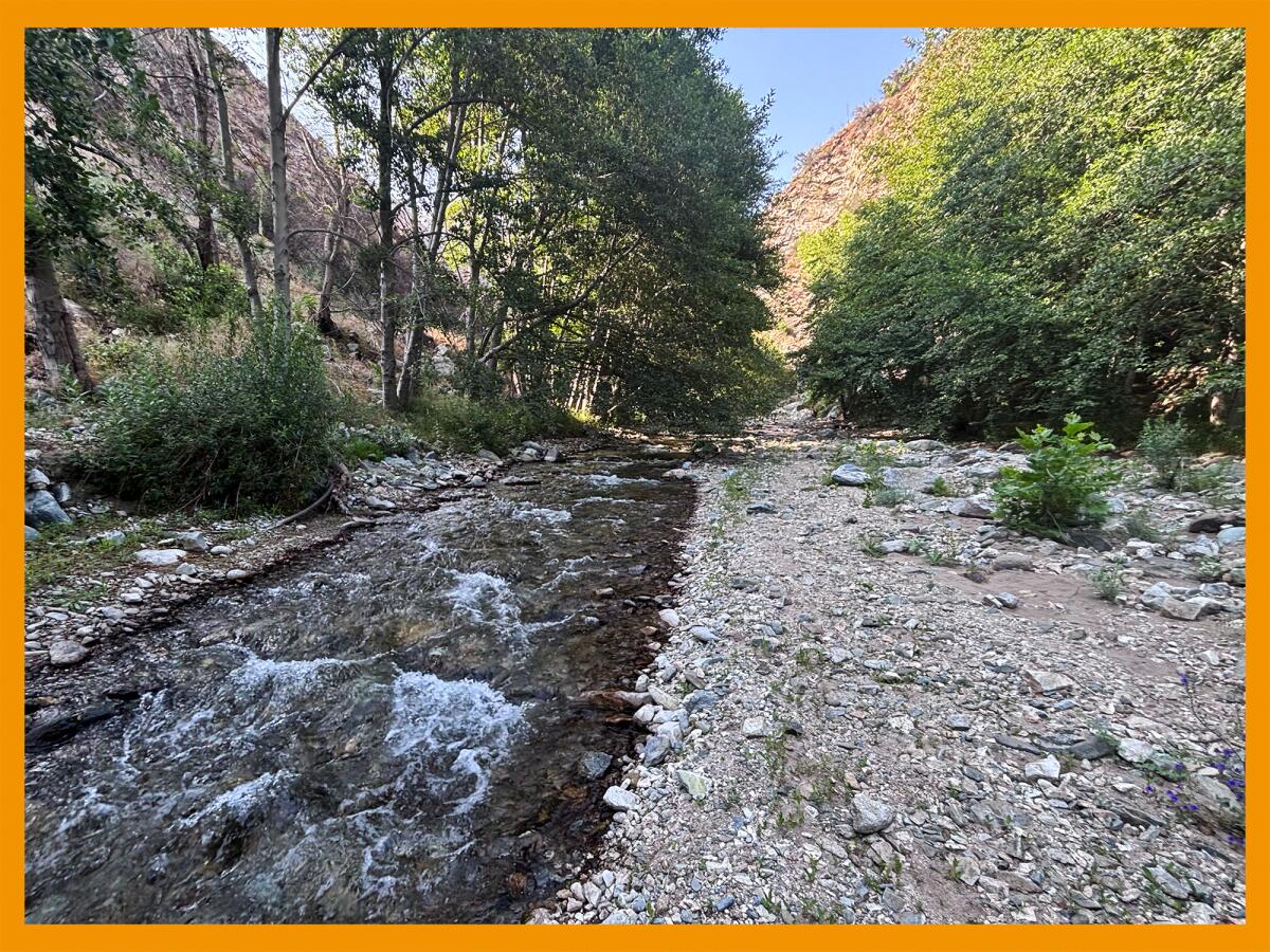 The East Fork of the San Gabriel River northeast of Azusa.