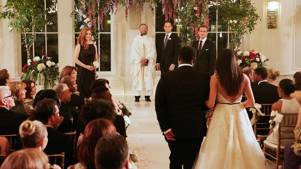 In her final episode of "Suits," Markle's character also tied the knot.