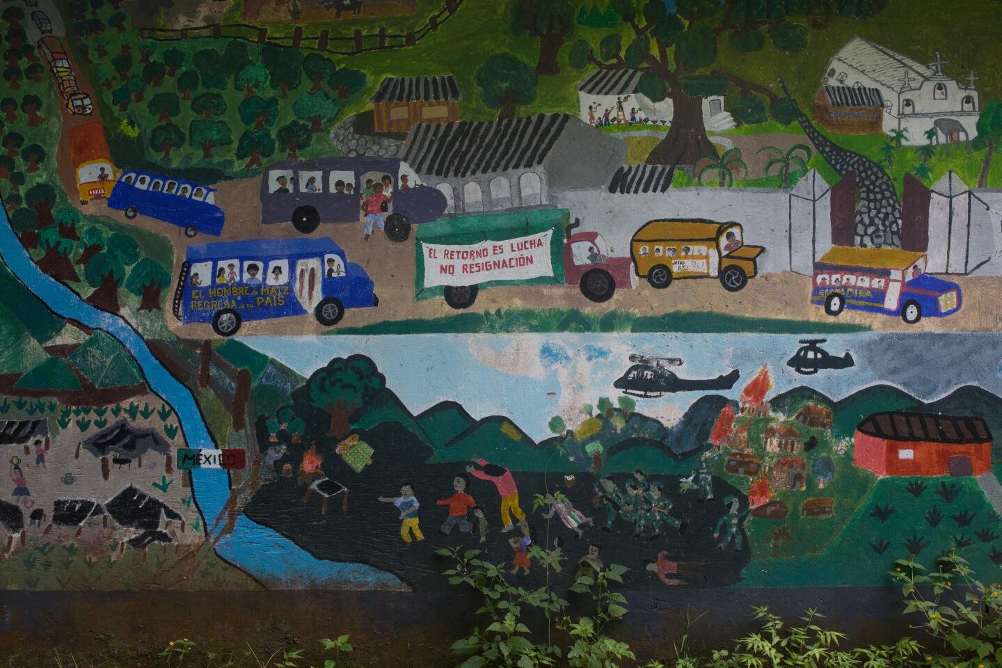 Mural in the central area of the community of La Trinidad