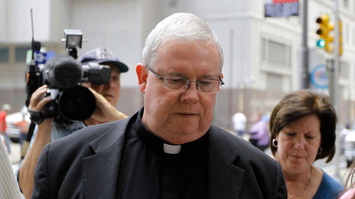 Msgr. William Lynn in Philadelphia in 2012. (Matt Rourke / Associated Press)