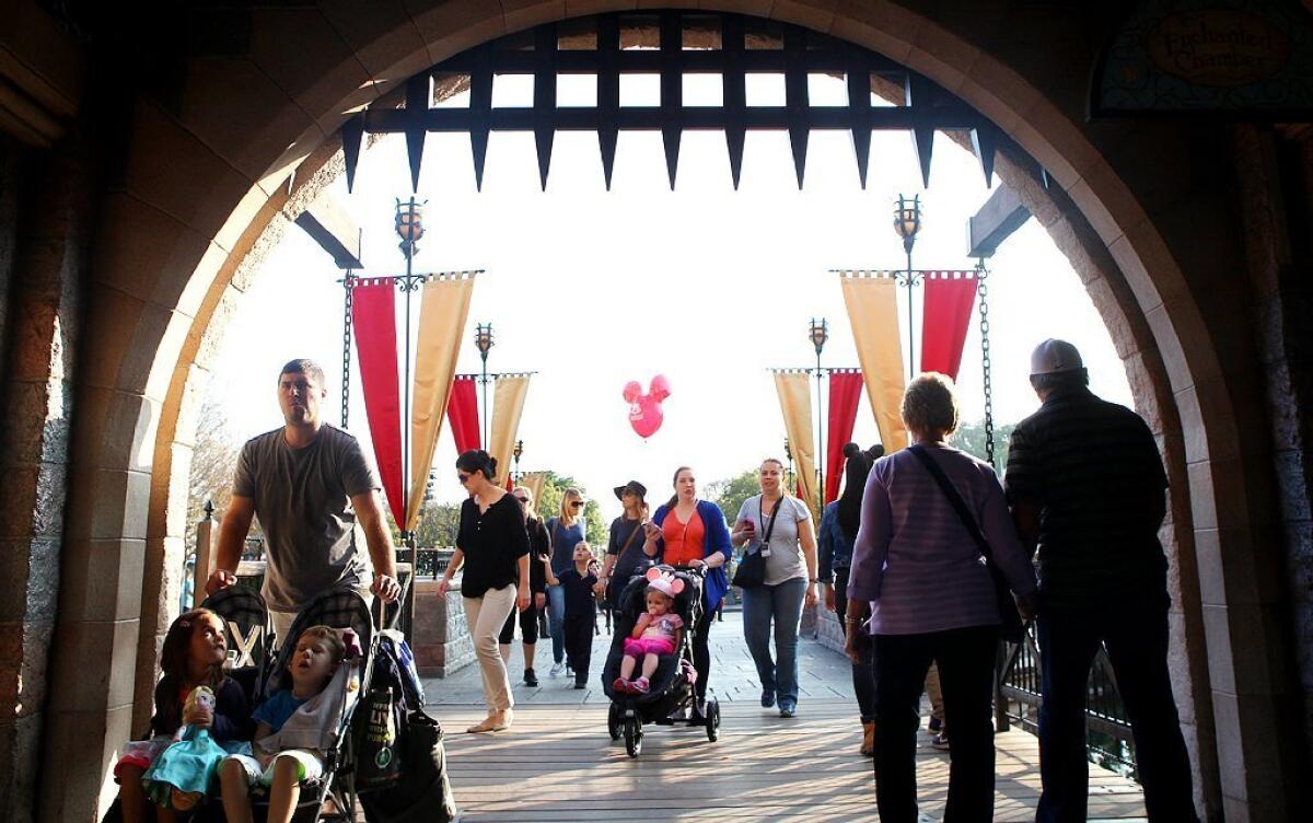 Disneyland guests enjoy a day at the park on Jan. 13.