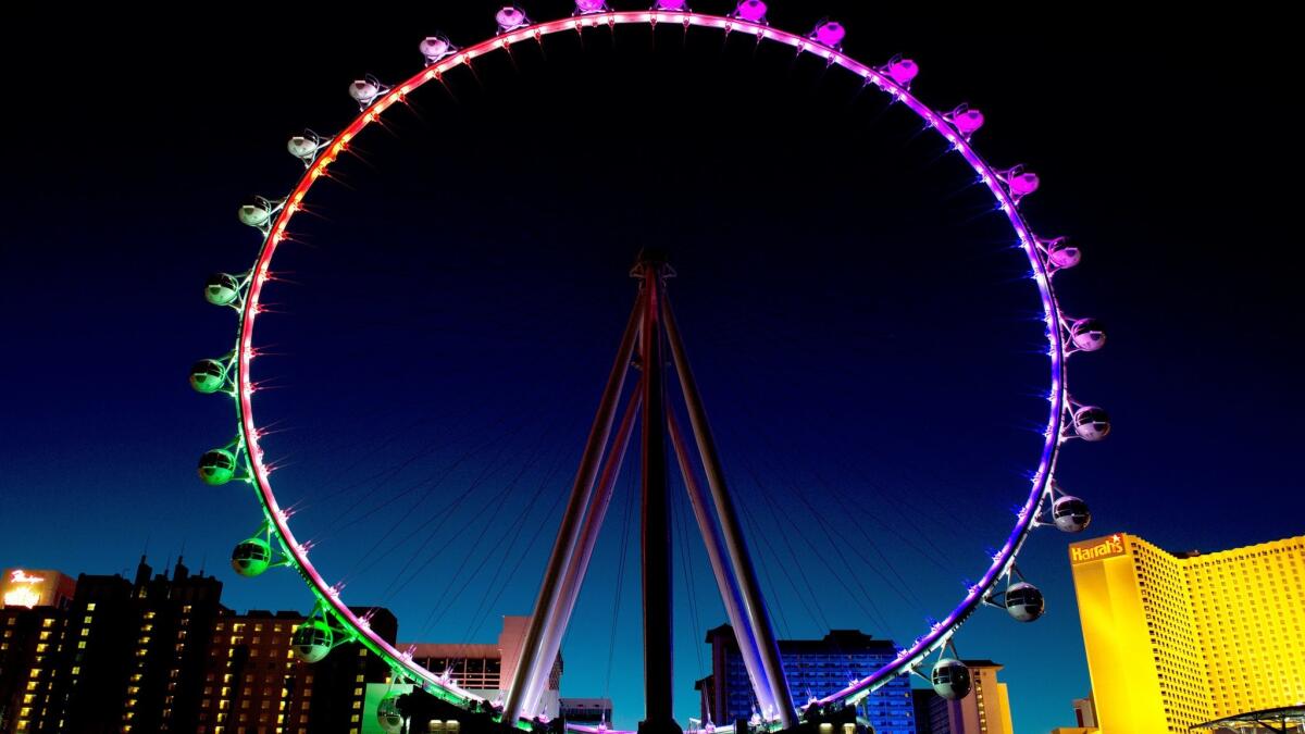 A ride on the High Roller in a private cabin awaits the high roller guests after viewing the game at Carmine’s and Virgil’s.