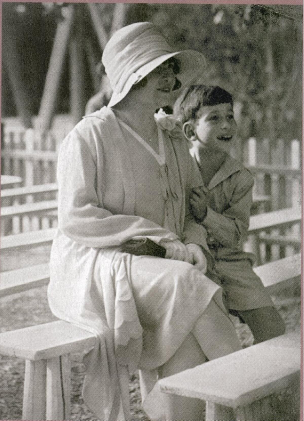 A photo provided by the family of Claude Cassirer as a child with his grandmother, Lilly Cassirer.