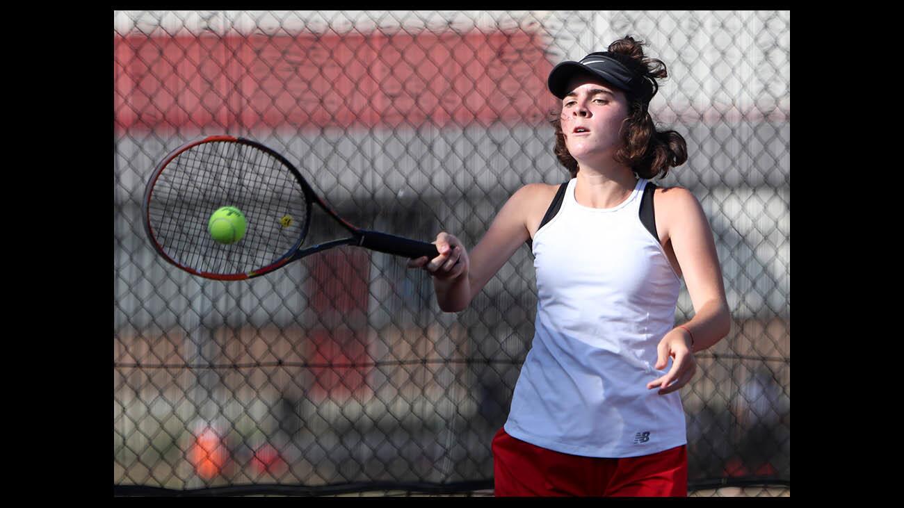 Photo Gallery: Glendale High vs. Burroughs in girls tennis