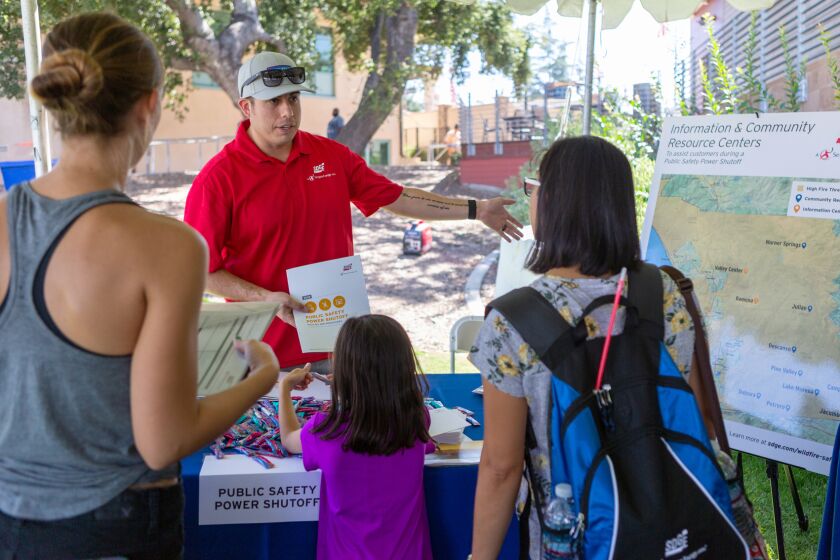 Mark Mezta, SDG&E’s fire science and climate adaption manager, shares information at a previous Wildfire Safety Fair.