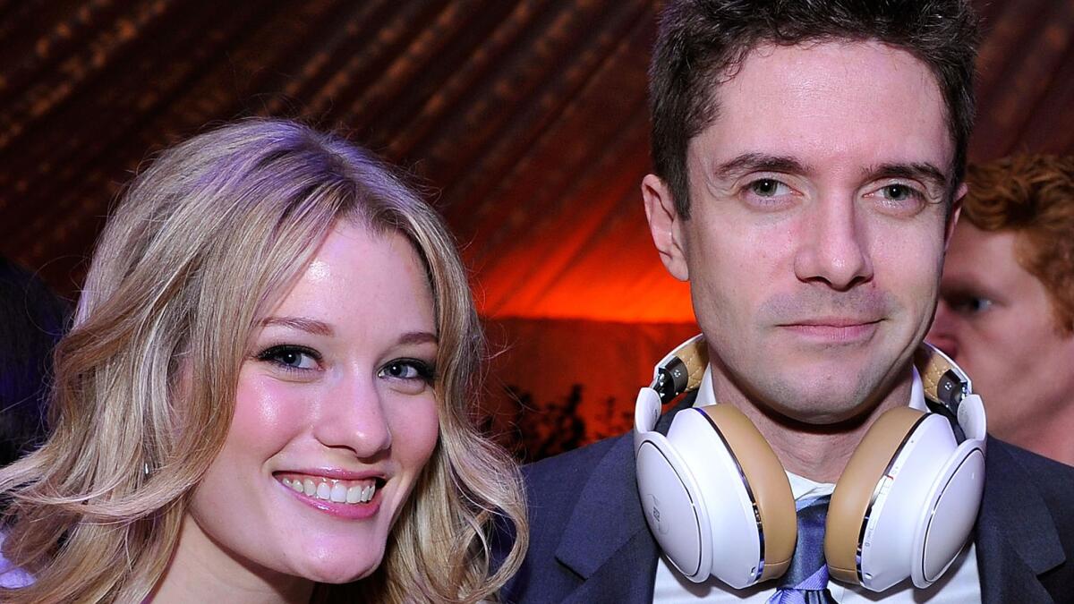 Ashley Hinshaw and Topher Grace are reportedly engaged. Above, the couple at Art of Elysium's Heaven Gala in on Saturday in Santa Monica.