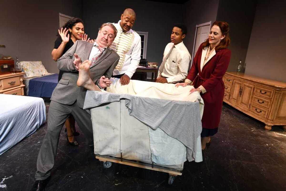"The Wrong Kind of People" by the Robey Theatre, with, from left, Chauntice Green, Darrell Philip, Damon Rutledge, Ken Ivy and Stephanie Schulz