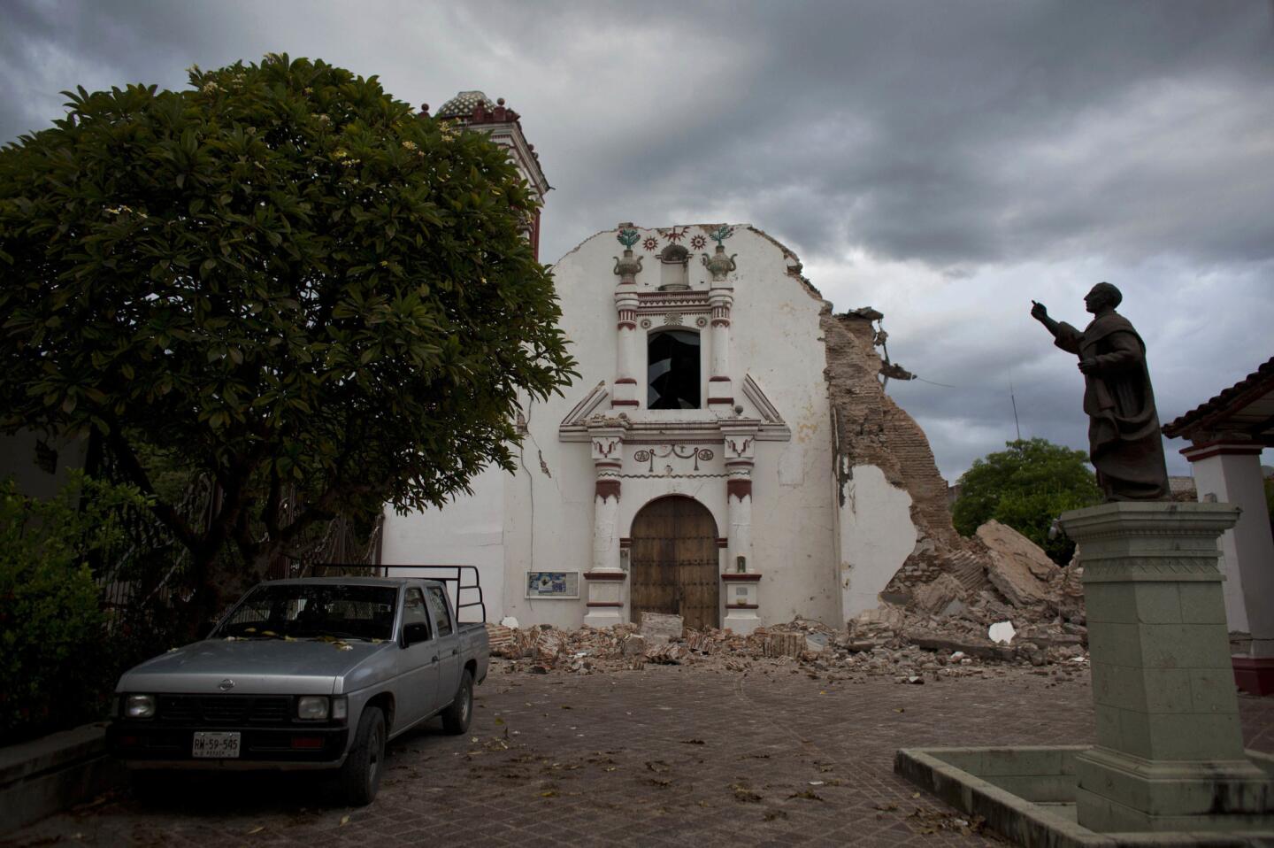 Churches damaged in Mexico earthquake