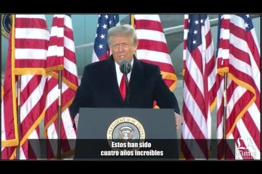 VIDEO: La despedida de Trump después de 'cuatro años increíbles'