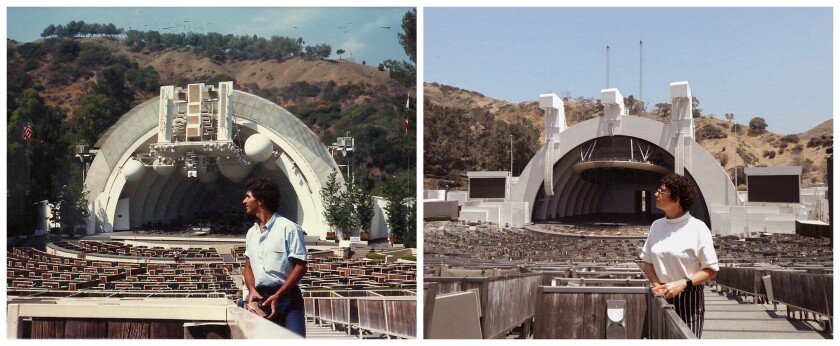 side-by-side photos of Laura and Cesar Papa
