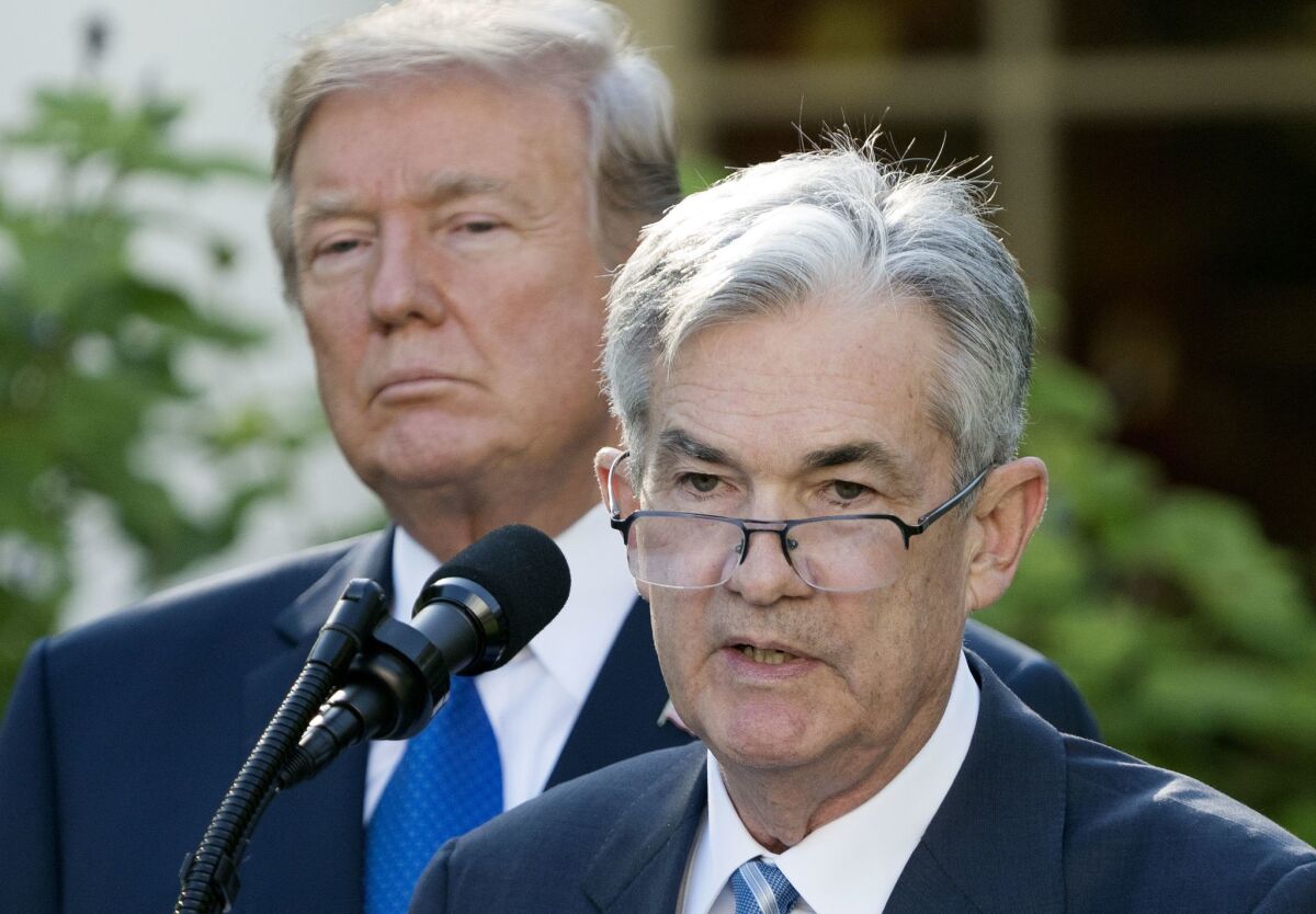 President Trump and Jerome H. Powell in 2017