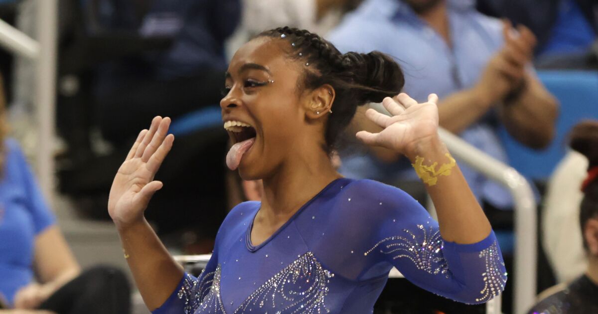 La gymnaste de l’UCLA Selena Harris trouve la perfection aux régionales de la NCAA