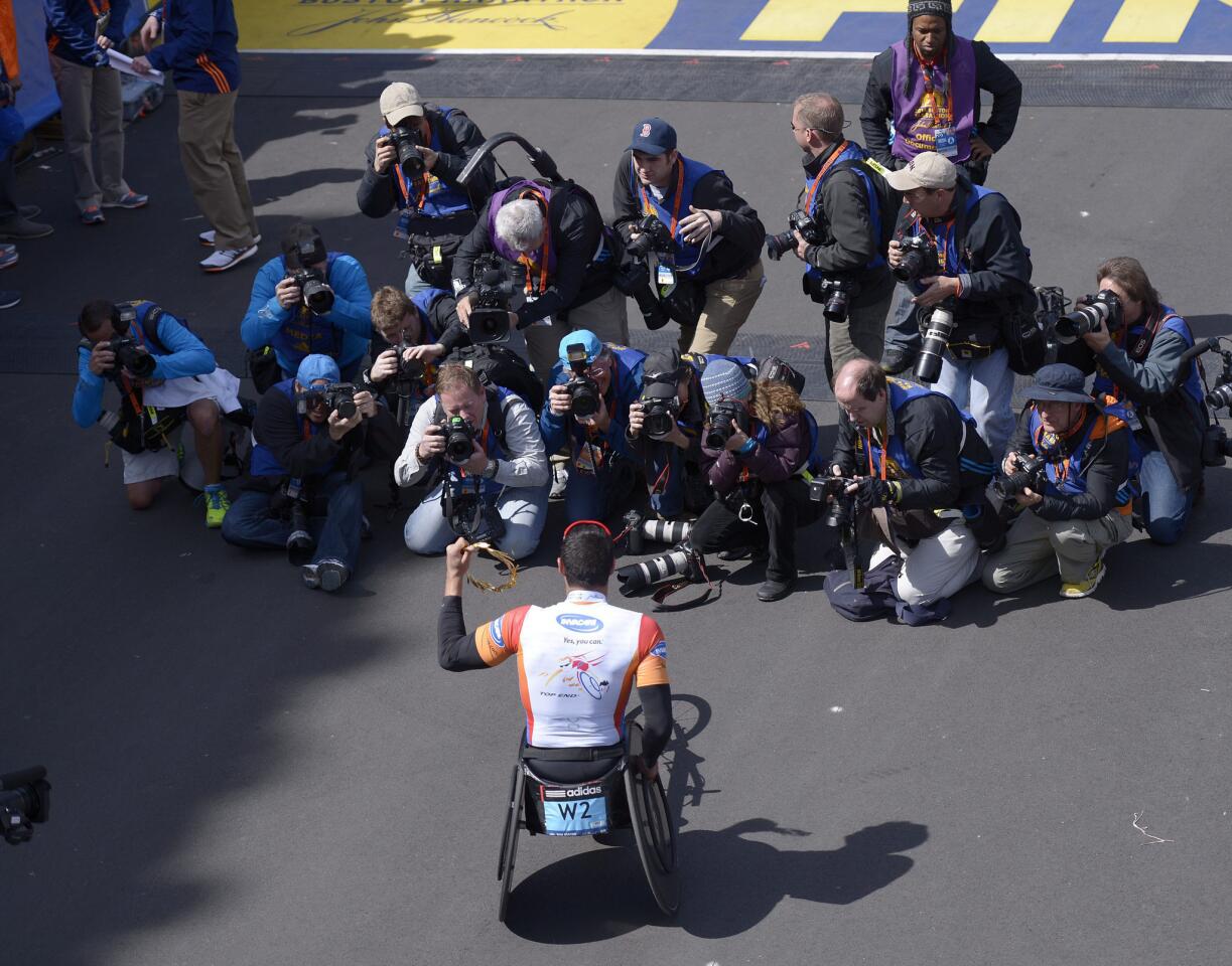 Men's wheelchair division winner