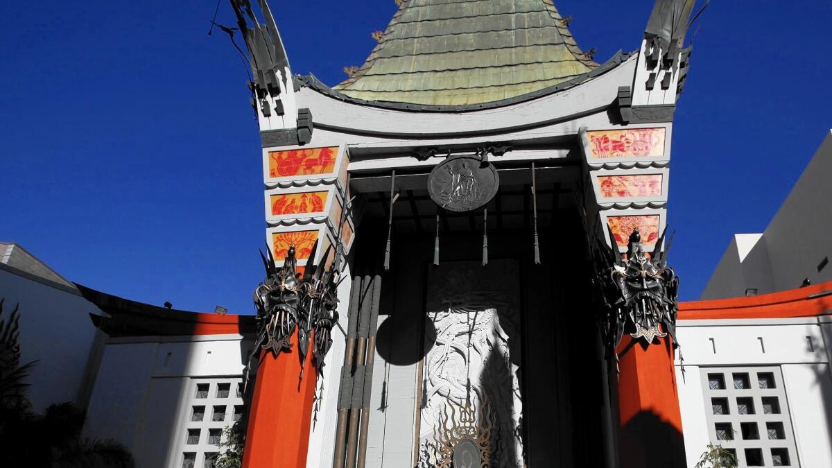 A man was sprayed with Mace at the TCL Chinese 6 Theatres in Hollywood after asking a woman sitting in front of him to turn off her smartphone.