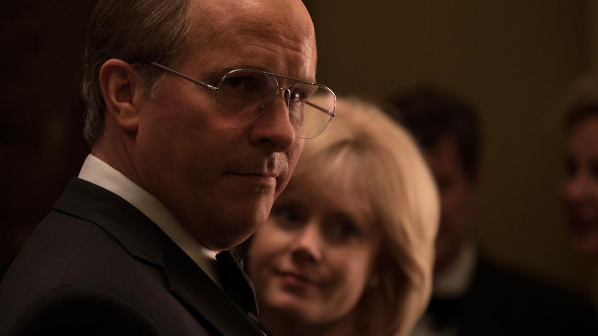 Christian Bale and Amy Adams in the movie "Vice."