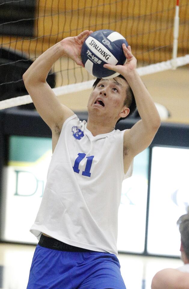 Photo Gallery: Crescenta Valley vs. Burbank in Pacific League boys’ volleyball