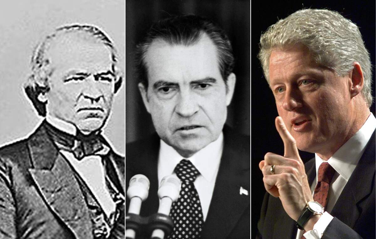 Andrew Johnson, Richard Nixon and Bill Clinton