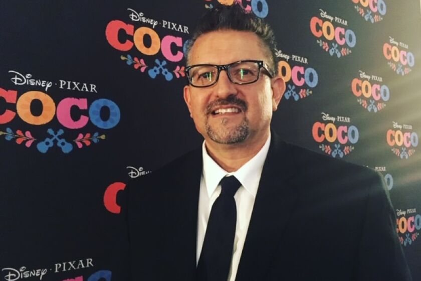 Lalo Alcaraz at the premiere of "Coco" in Mexico City