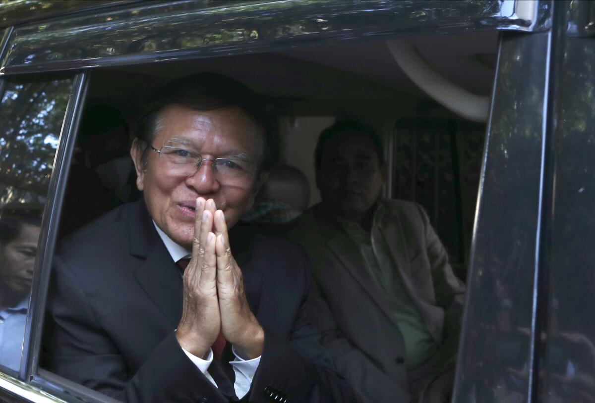 El expresidente del Partido de Rescate Nacional de Camboya, Kem Sokha, 