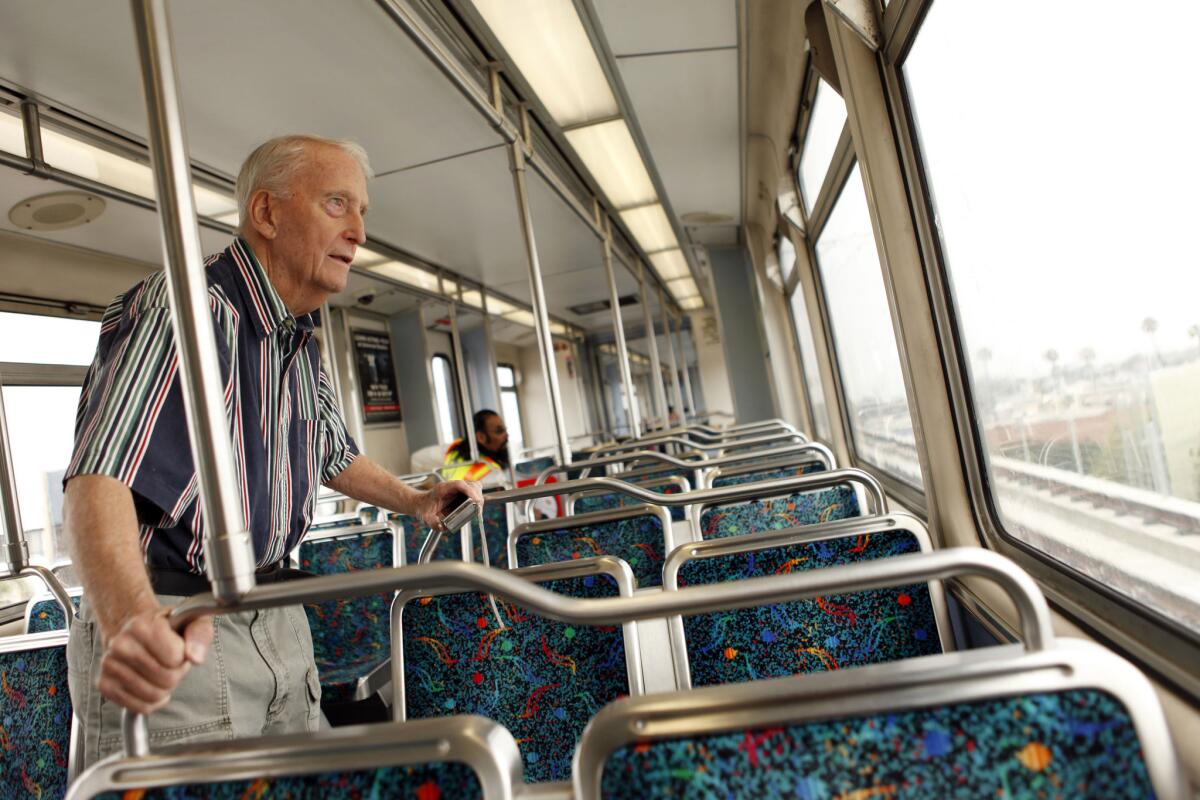 Richard Ploen of Palm Springs went along for the ride when the Expo Line opened in June 2012.