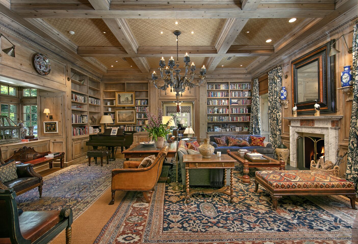 $60-million compound in Beverly Hills: the library/den