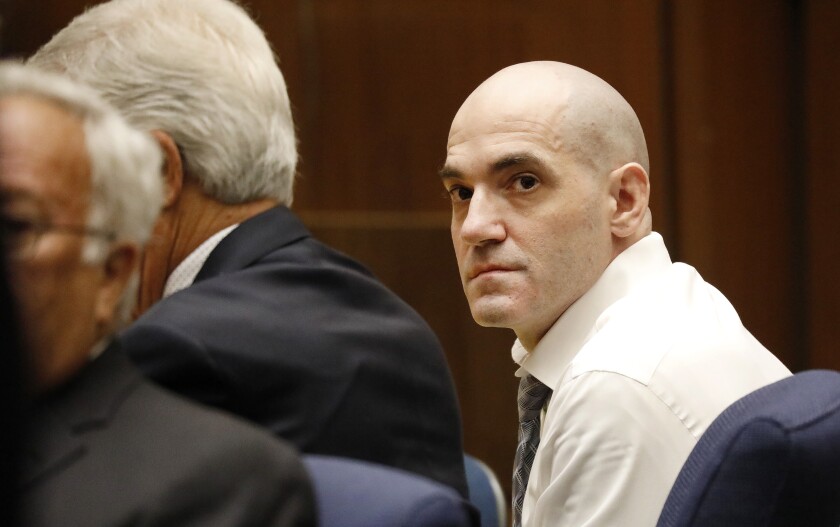 Michael Thomas Gargiulo, shown in court on Tuesday, is accused of fatally stabbing Ashley Ellerin in 2001 and Maria Bruno in 2005.