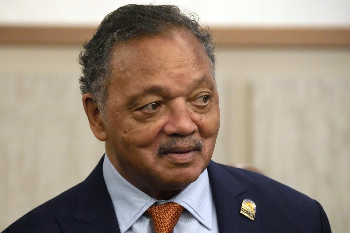 A close-up angle of the Rev. Jesse Jackson speaking