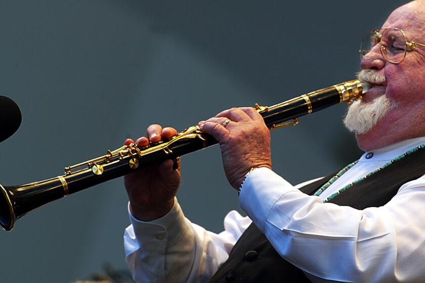 New Orleans jazz clarinetist Pete Fountain, shown during a 2002 performance that Playboy Jazz Festival at the Hollywood Bowl, died Saturday at age 86.