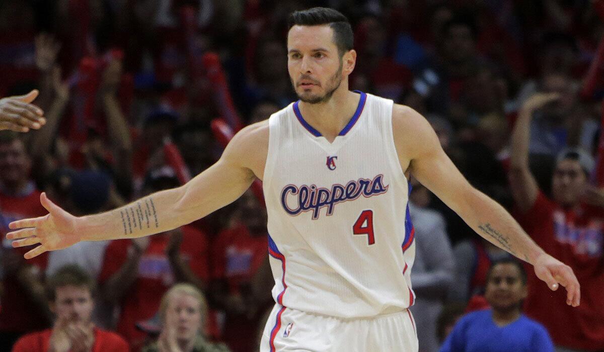 J.J. Redick plays in the Western Conference playoffs in May.