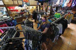 Megan Reynolds from El Cajon shopped at The Black in Ocean Beach on Saturday during the Memorial Day holiday weekend.