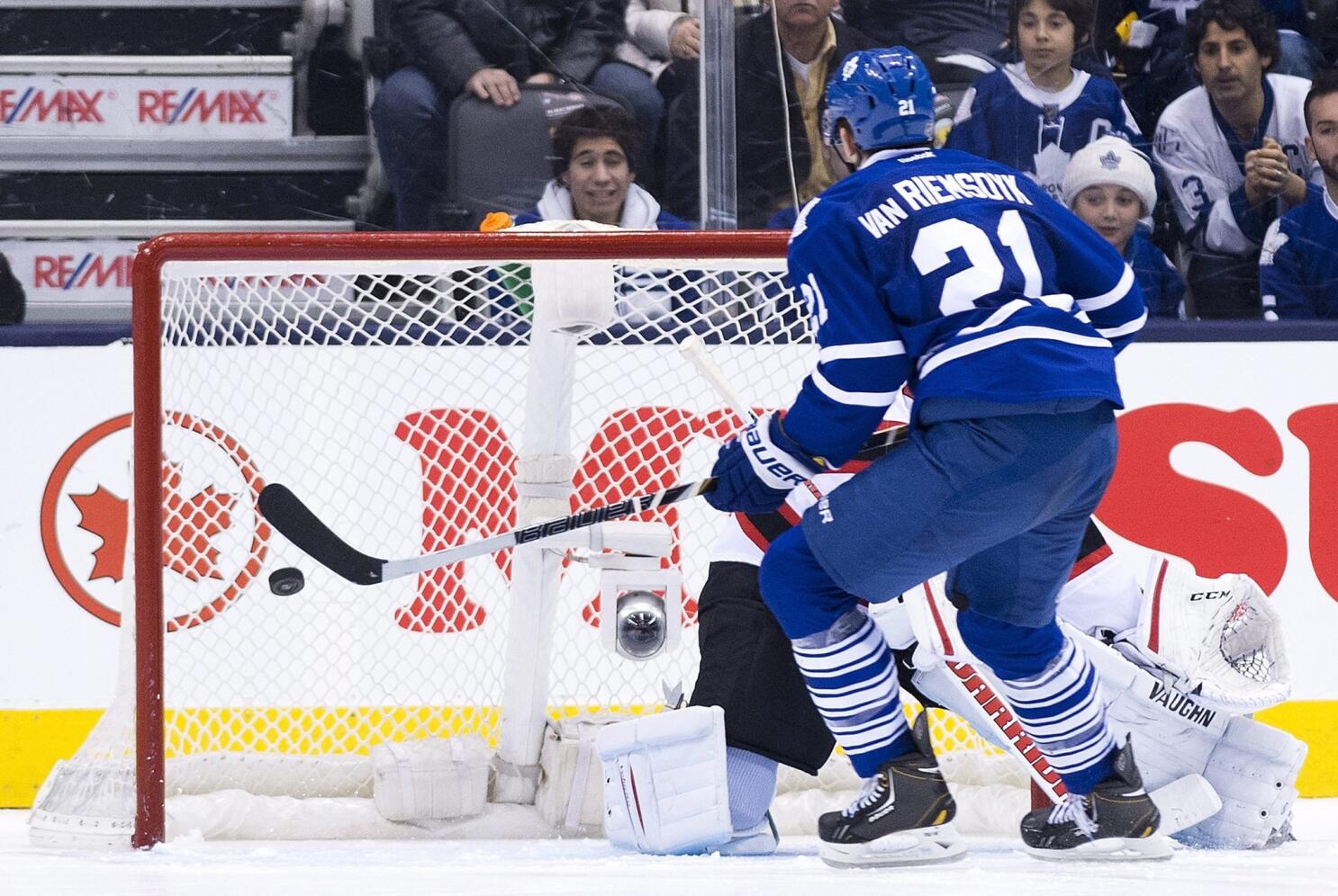 James van Riemsdyk leads Maple Leafs past Devils in SO